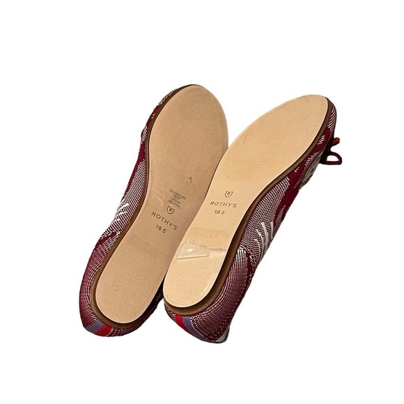 Rothy’s The Botanical Burgundy Bow Retired Flat Size W10.5 NWOT - Picture 4 of 10